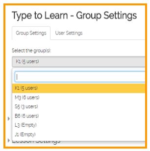 Type to Learn: Group Settings